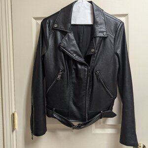 Elodie Faux Leather Moto Jacket XS